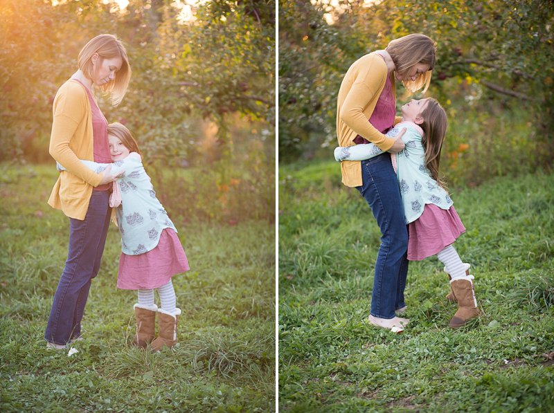 Family photos in Lindsey's Apple Orchard