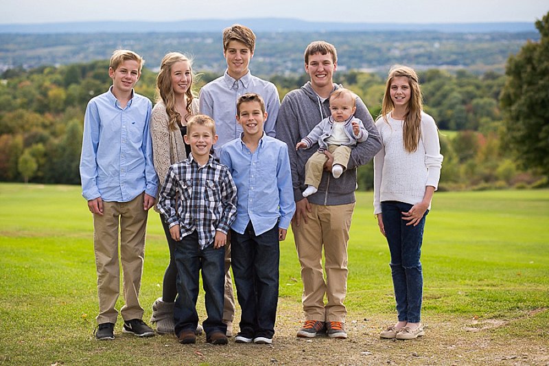 Family photos in Frear Park, Troy, New York