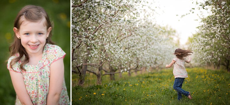Family photos in Lindsey's Apple Orchard in Rexford New York