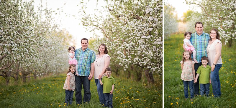 Family photos in Lindsey's Apple Orchard in Rexford New York
