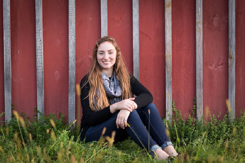 Outdoor senior and family photos at home in Cambridge, NY