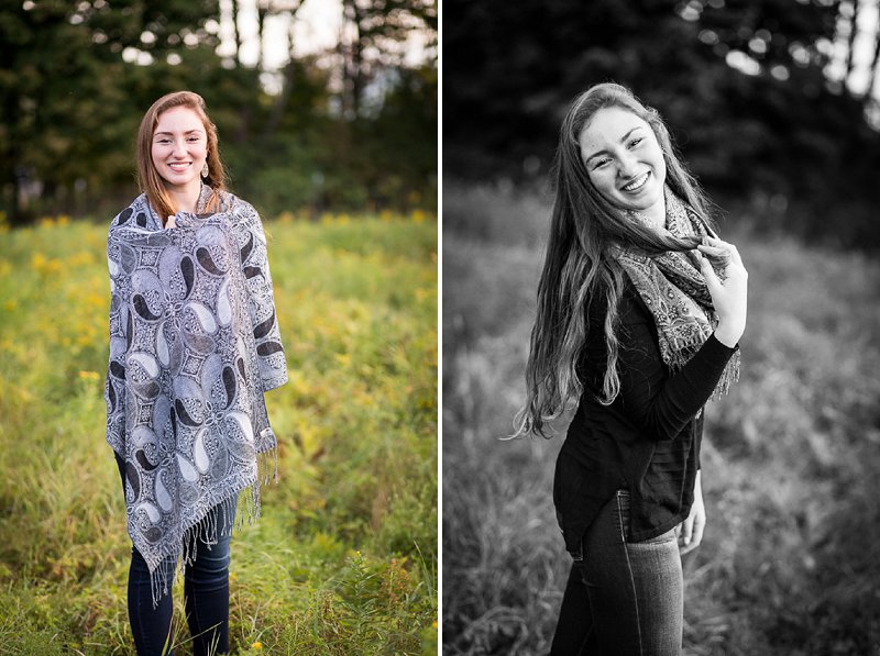 Outdoor senior and family photos at home in Cambridge, NY