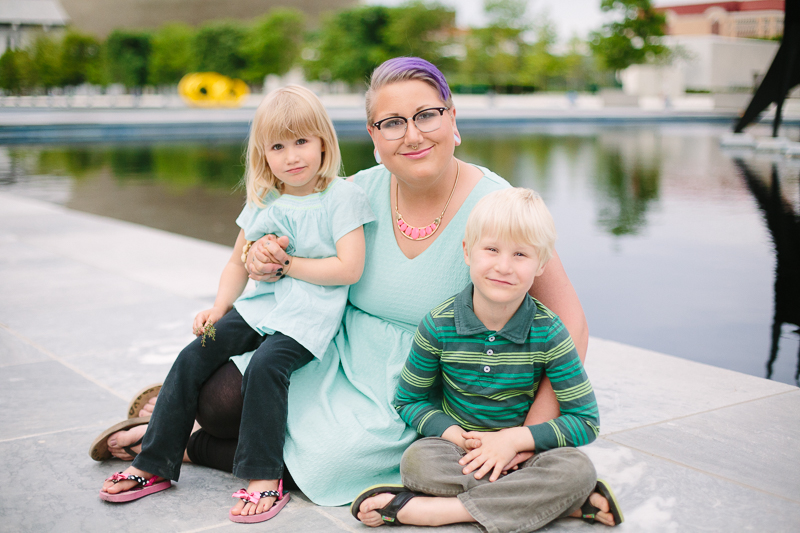 Family portrait at Empire State Plaza