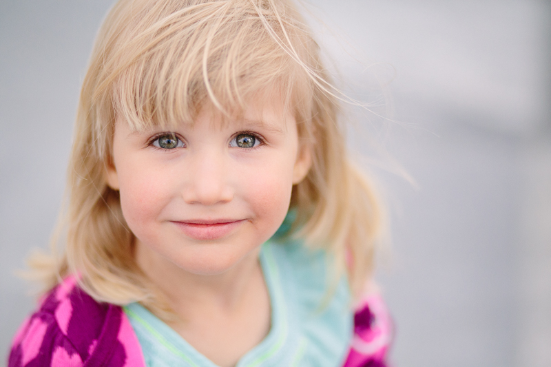 portrait of blonde little girl 