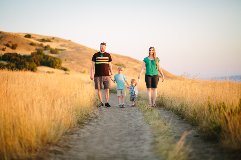 Family walking bonneville trail North Salt Lake