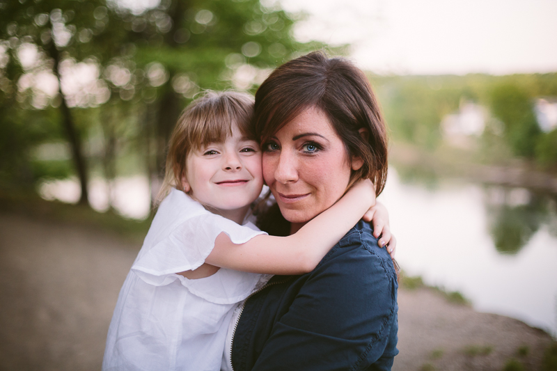 daughter giving mom a hug 