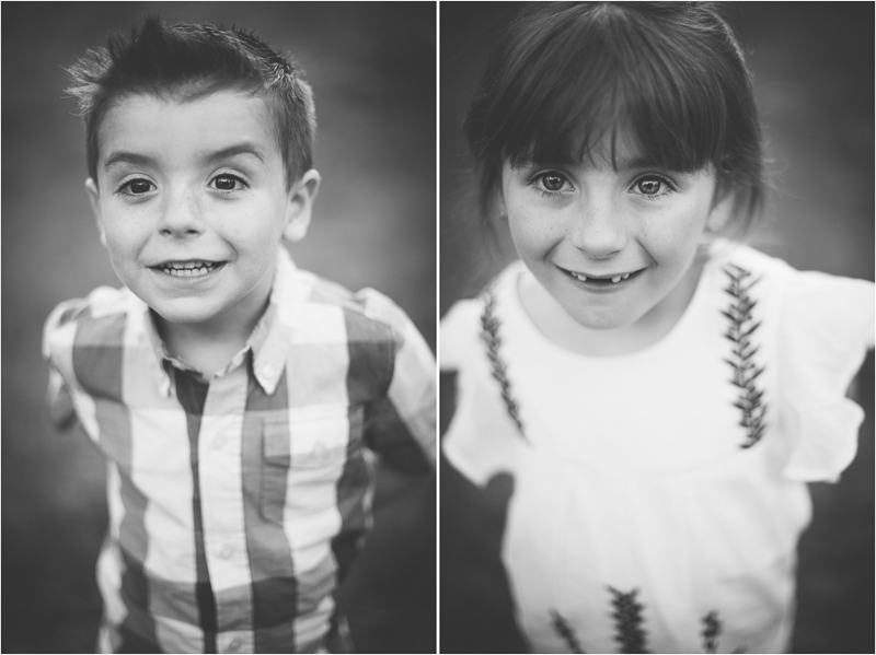 close up portraits boy and girl child black and white