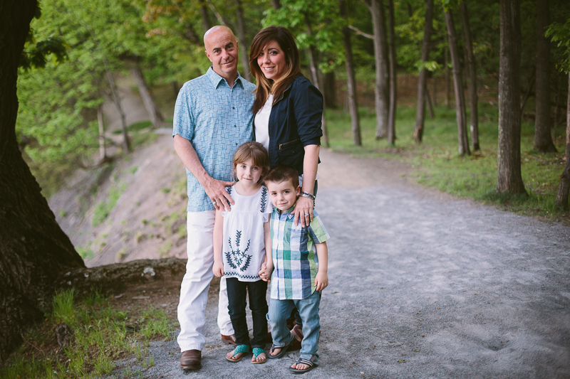 Family portrait mom dad boy girl 