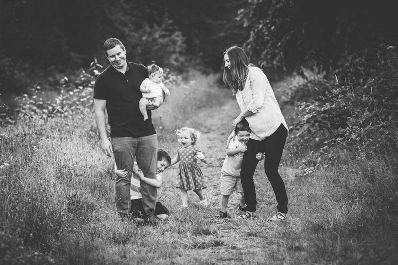 family picture kids being silly