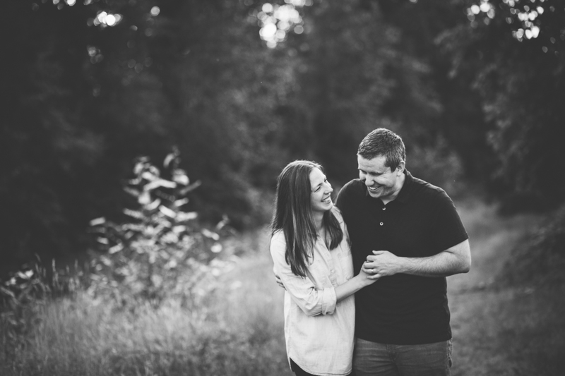couple laughing and holding hands