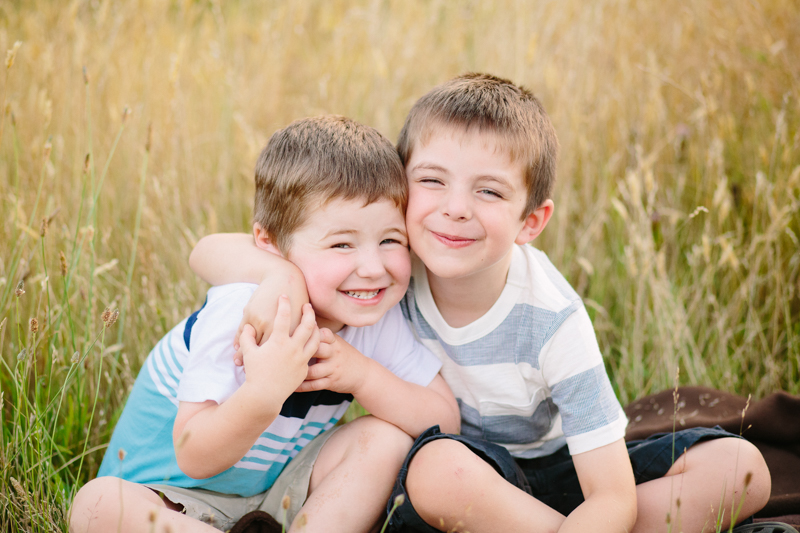 two brothers hugging