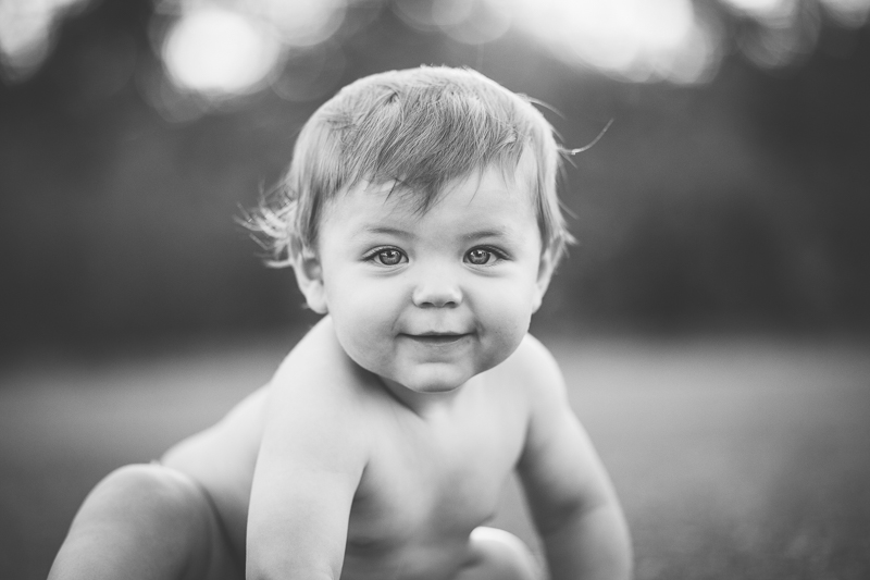 black and white picture of baby boy