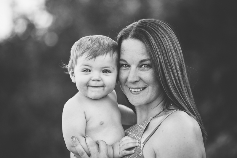 Young Grandma holding her grandson