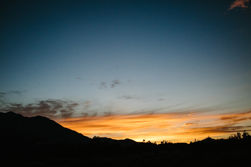 setting sun at snow basin utah