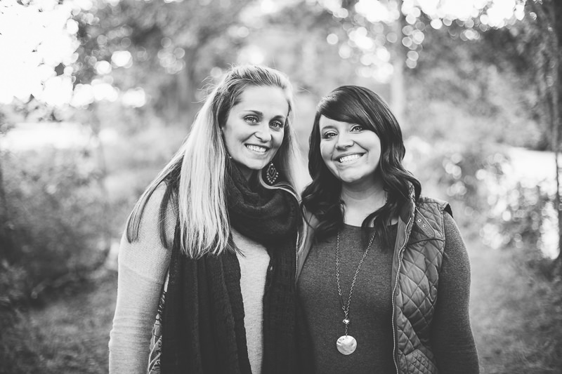sisters wearing scarfs and vest 