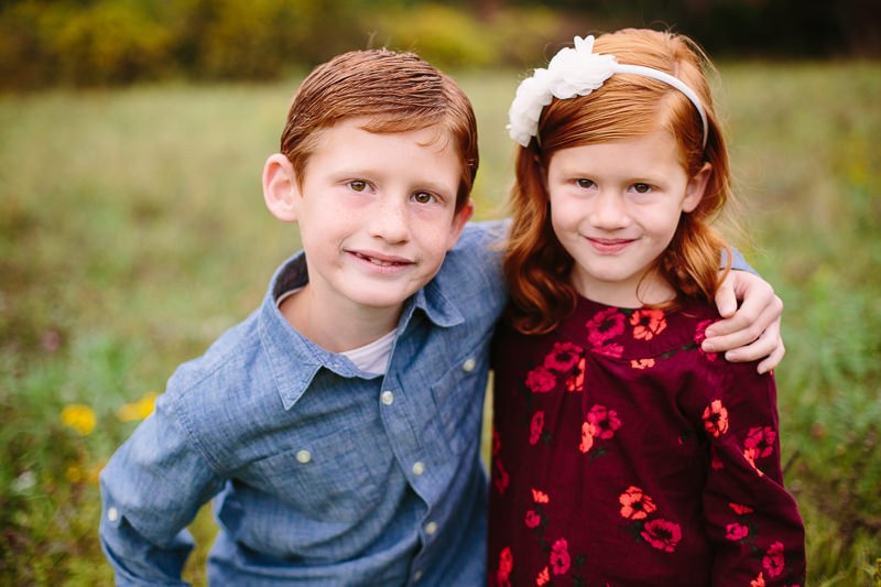 older brother and sister with red hair