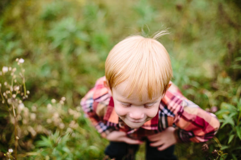 toddler boy about to jump