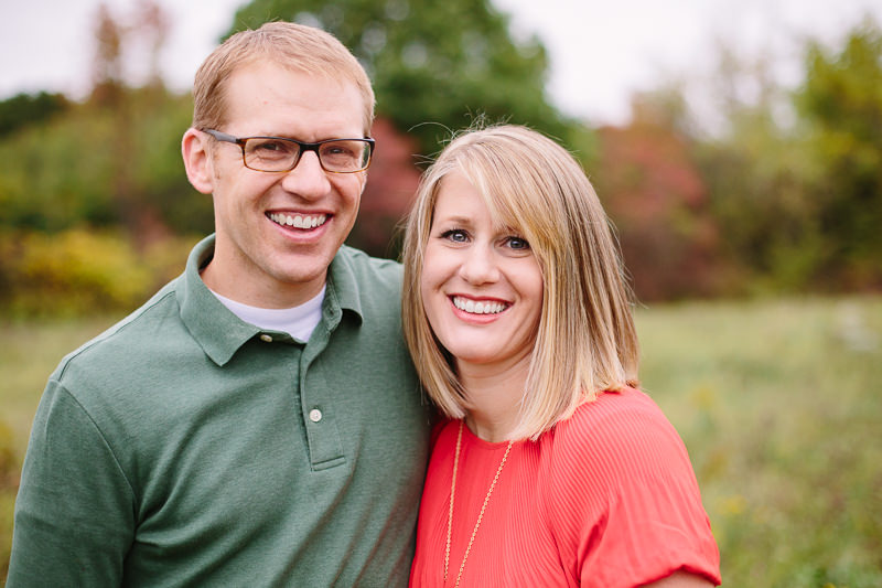 dad in green shirt mom in red shirt