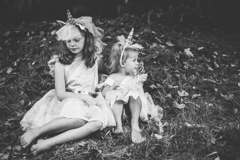 black and white two girls unicorn costume