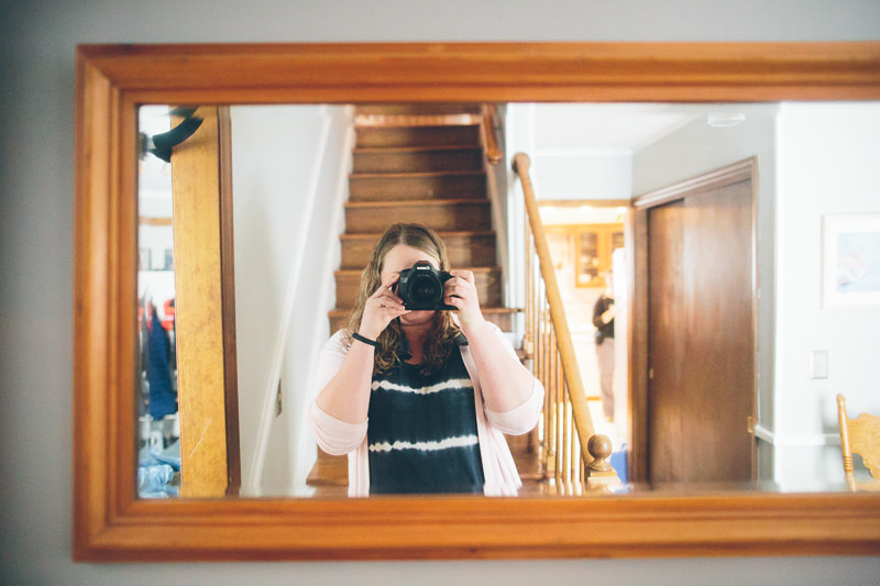 photographer selfie in mirror