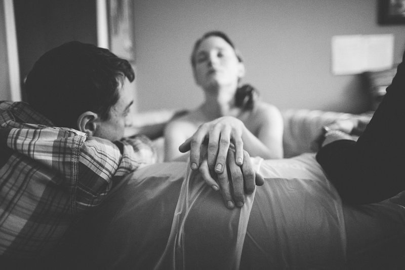 focused hands during contraction