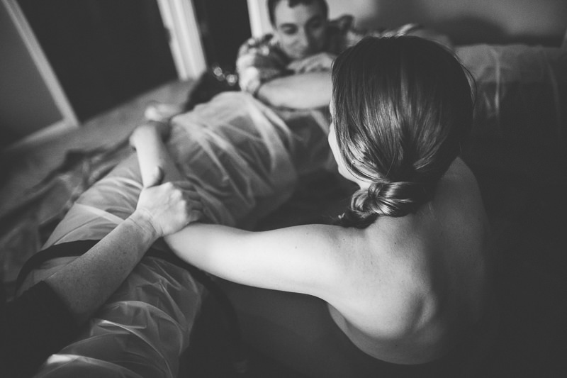 black and white waterbirth