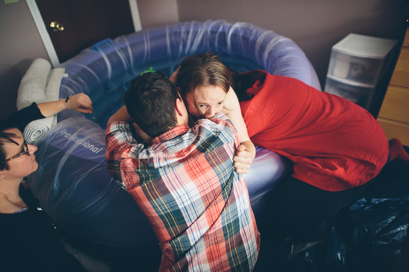 intense contraction water home birth