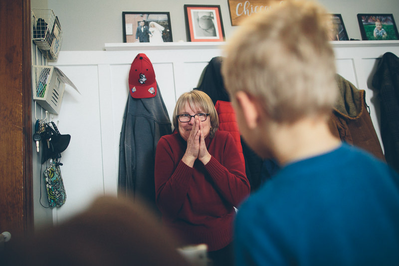 young grandma excited