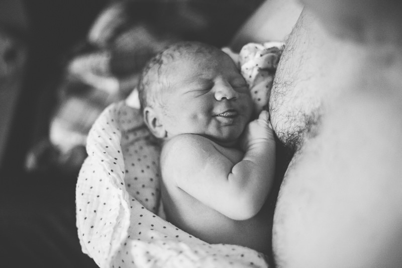 newborn girl black and white tounge