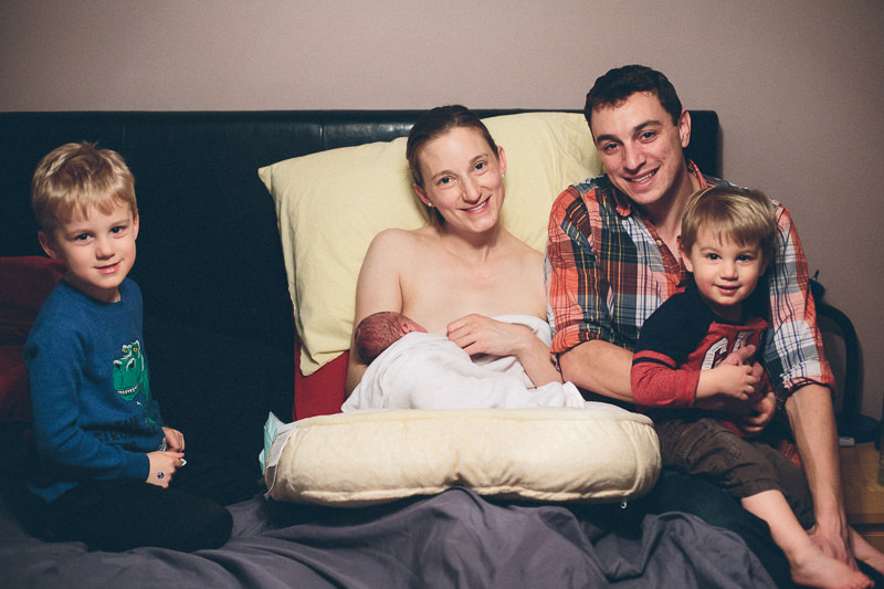 new family of five homebirth