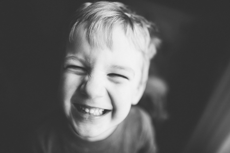 black and white picture of little boy