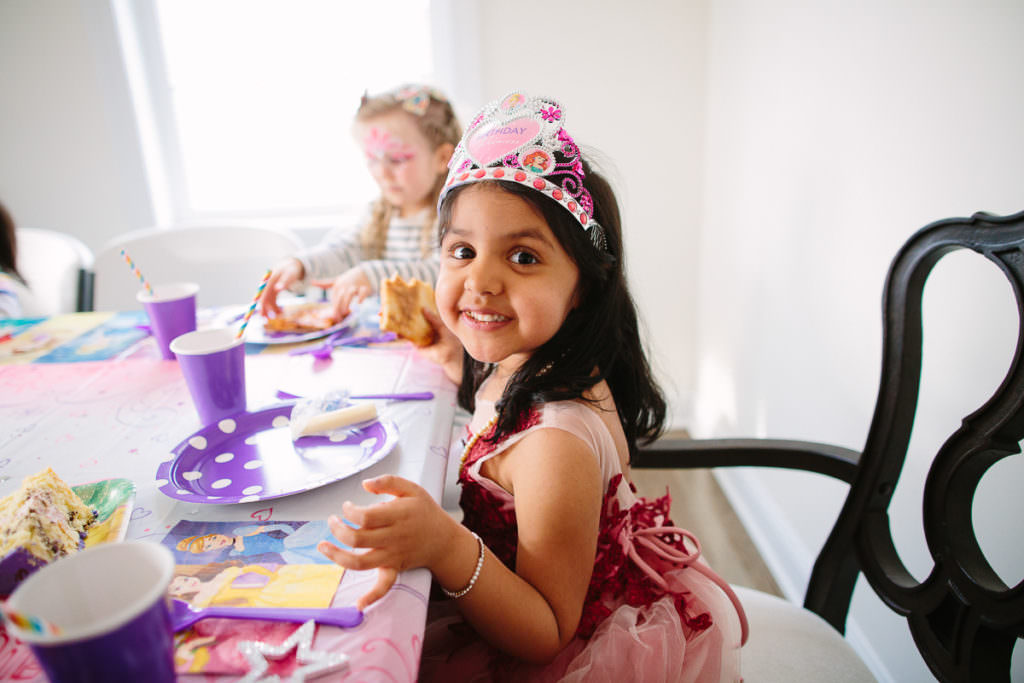 birthday girl waiting for birthday cake
