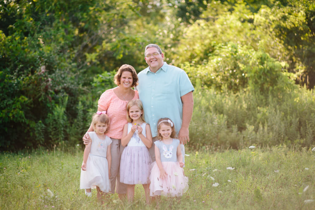 family with three little girls at garnsey park