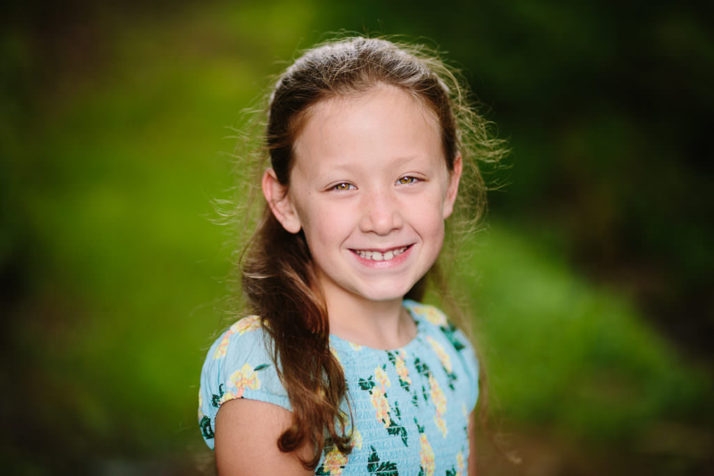 brown hair hazel eyed little girl