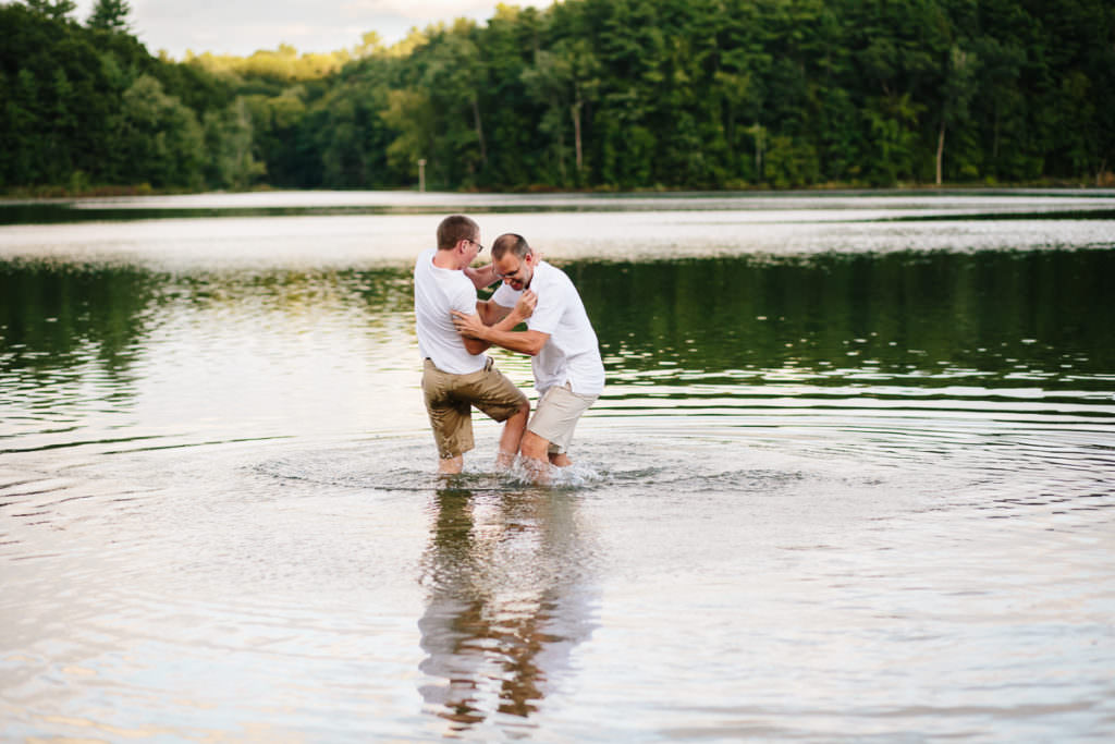 father drops his fully clothed teenage son into moreau lake new york