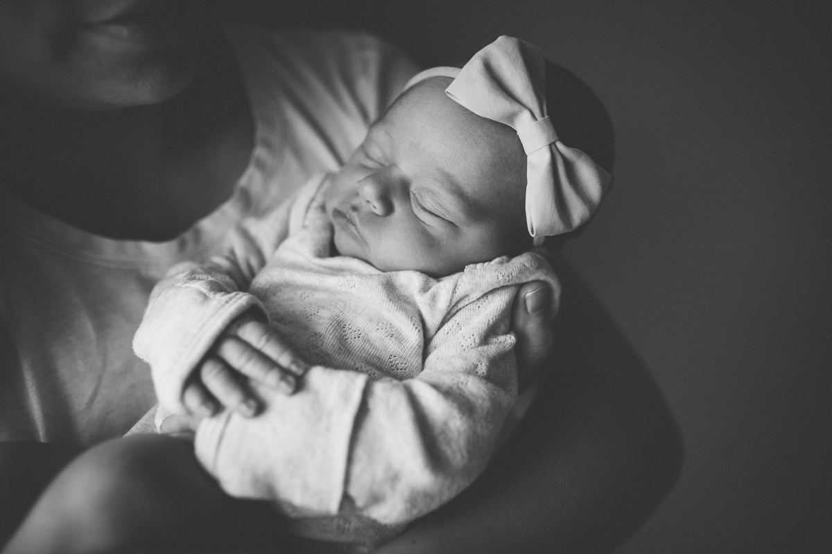 black and white photography lifestyle newborn session Albany NY