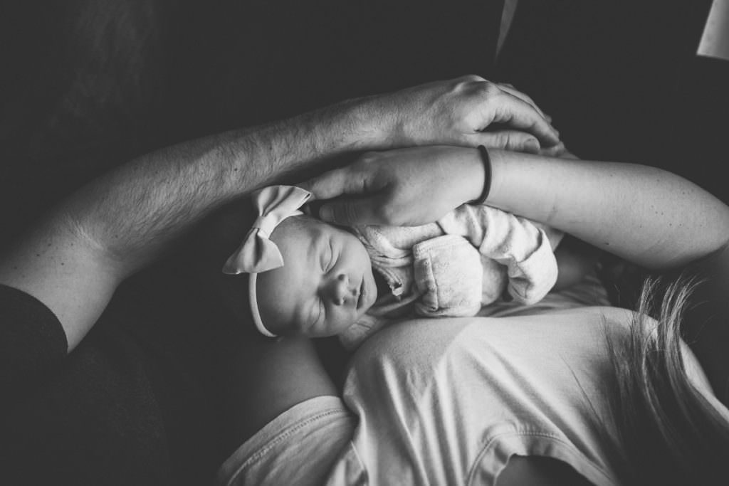 black and white photography newborn baby in Clifton Park NY