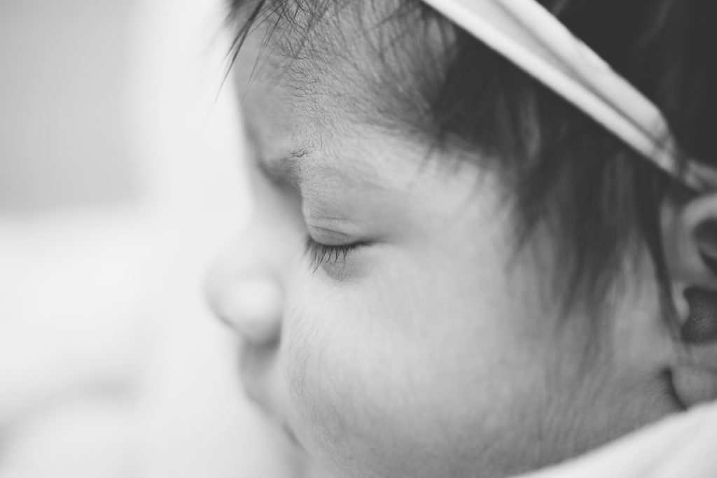 newborn baby girl eyelashes Saratoga NY Lifestyle Newborn Photographer