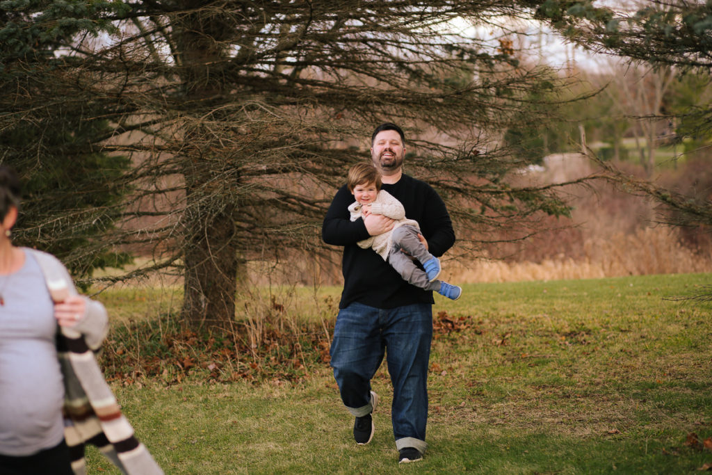 dad catches run away toddler
