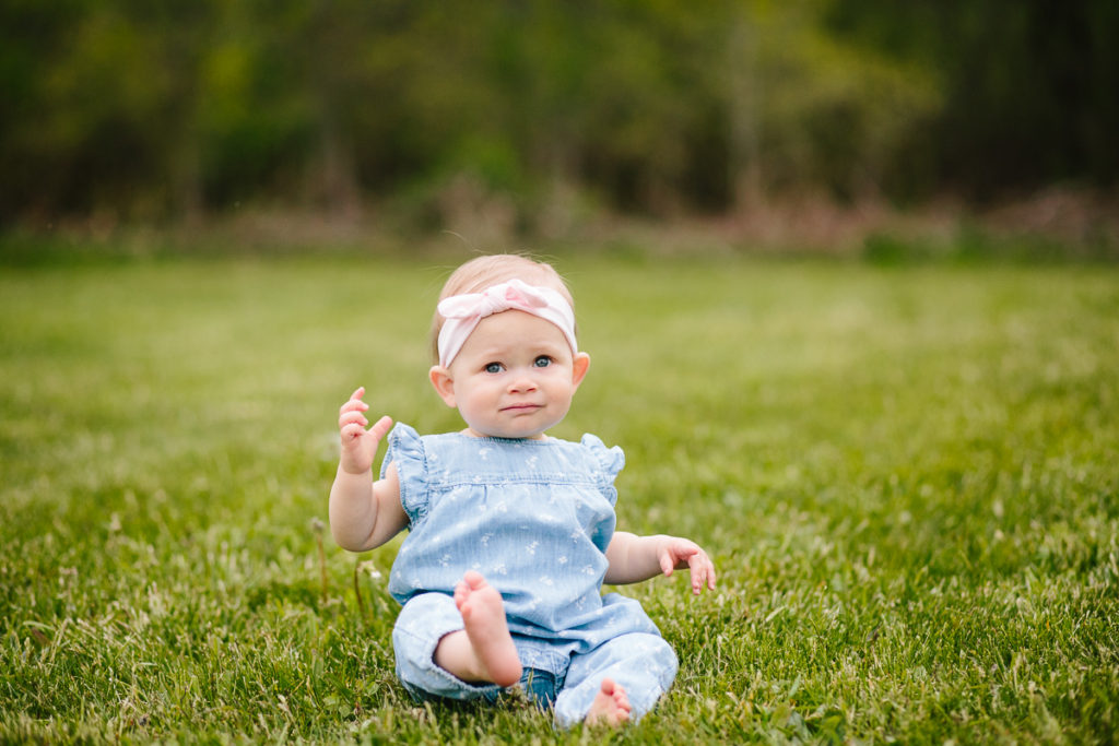 baby girl not liking the grass on her feet clifton Park NY
