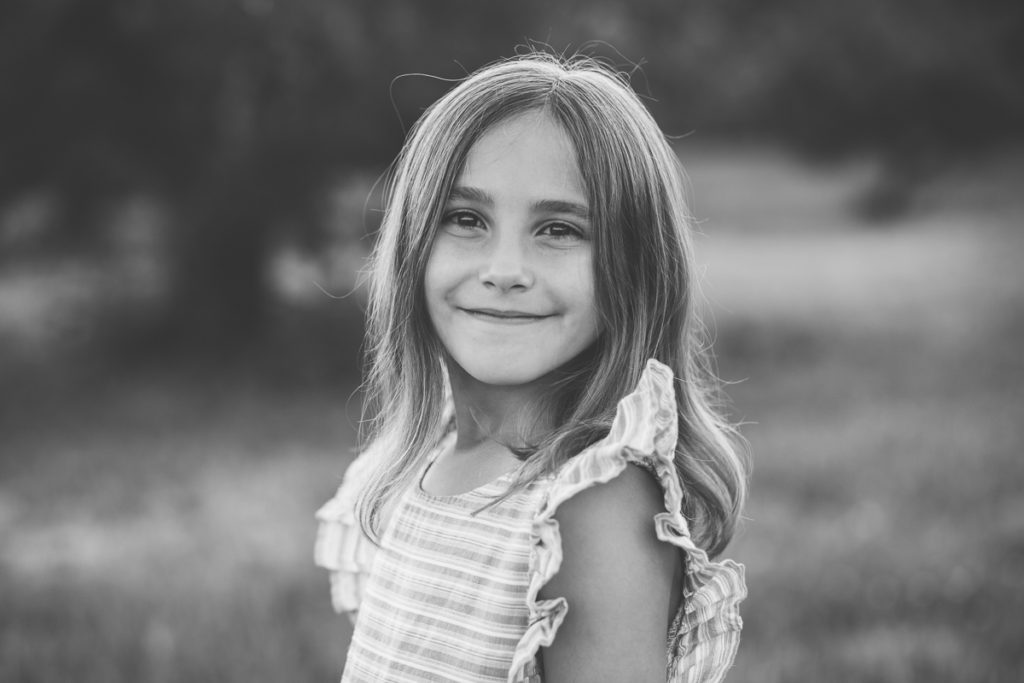black and white portrait of girl Clifton Park NY Family Photography