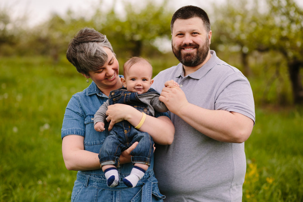 mom and dad with baby boy Clifton Park NY
