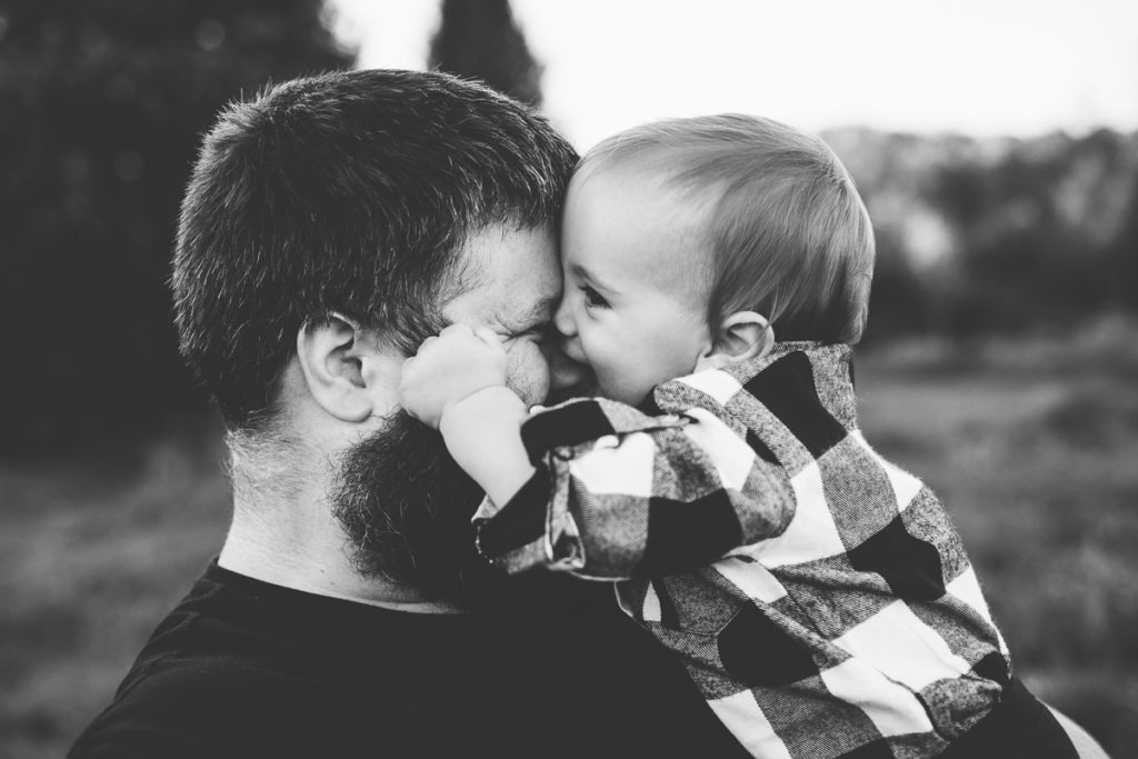 baby boy giving dad kisses Clifton Park NY