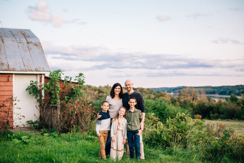 family picture overlooking Mohawk river