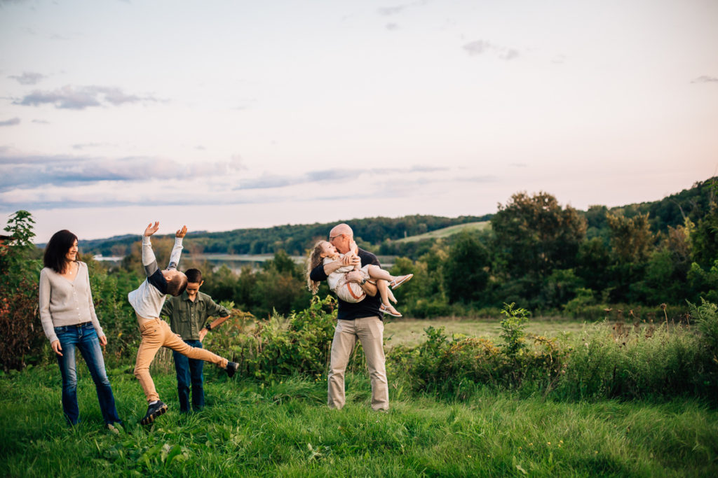 end of family photography session Clifton park NY
